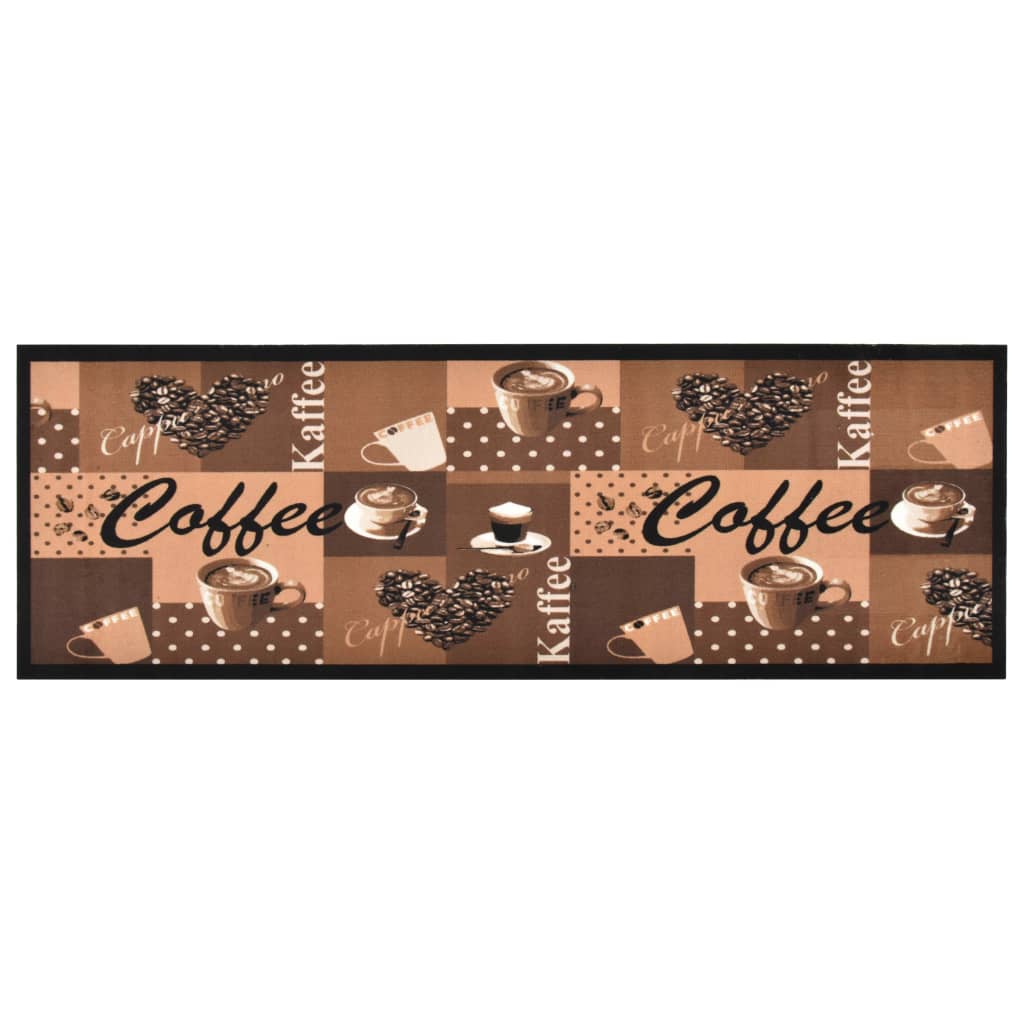 Tapis De Cuisine Lavable Marron Café Café Et Marron