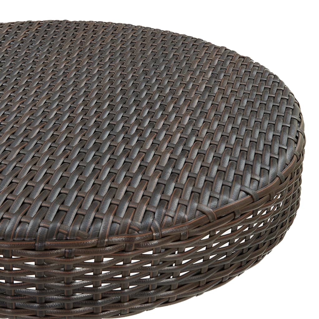 Ensemble De Bar De Jardin 3Pcs Coussins Résine Tressée