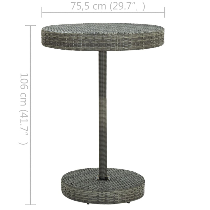 Ensemble De Bar De Jardin 5 Pcs Résine Tressée