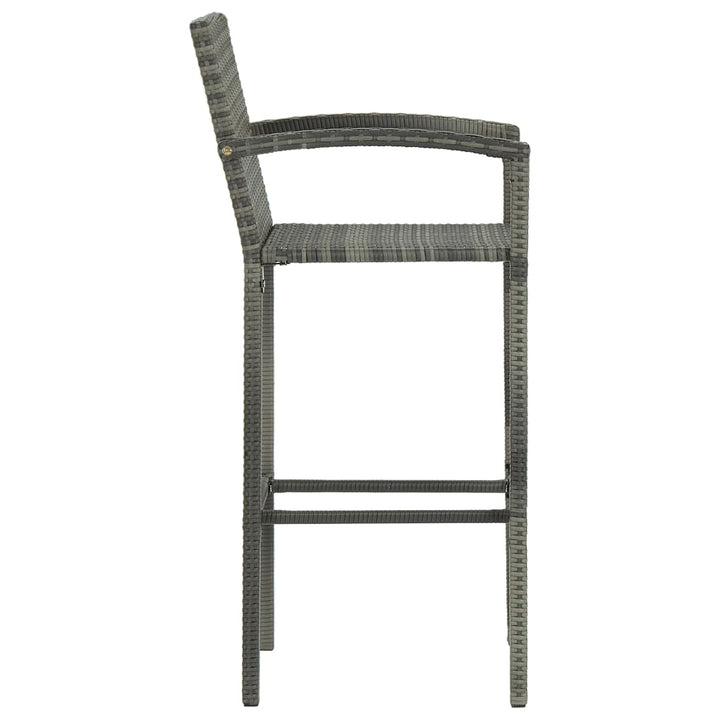 Ensemble De Bar De Jardin 5 Pcs Résine Tressée