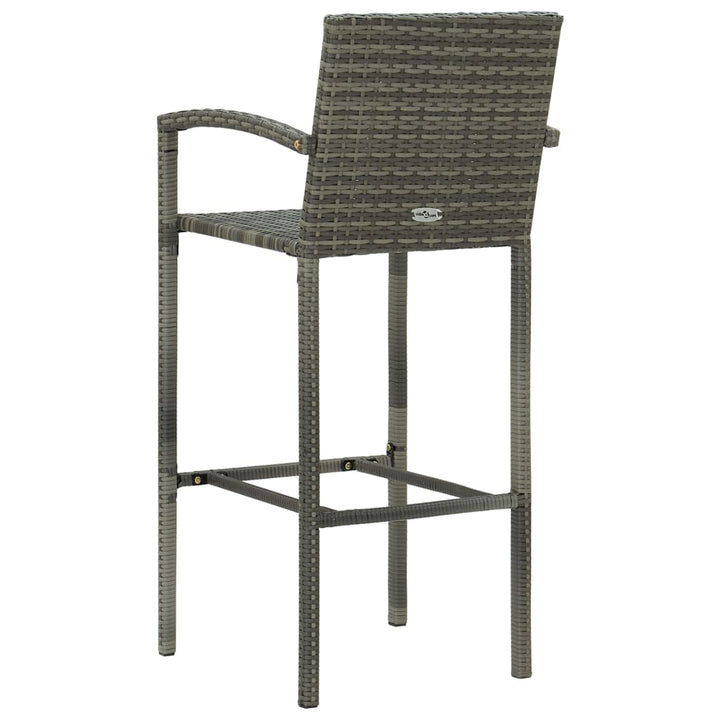 Ensemble De Bar De Jardin 5 Pcs Résine Tressée