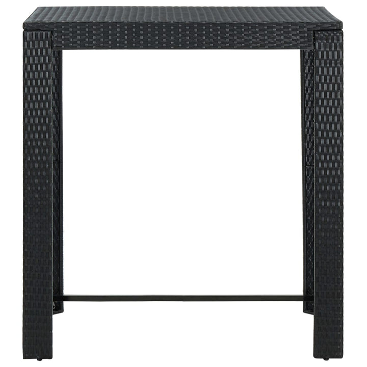 Ensemble De Bar De Jardin 7 Pcs Et Coussins Résine Tressée Noir