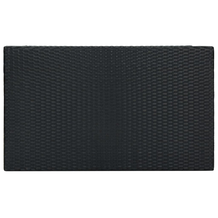 Ensemble De Bar De Jardin 7 Pcs Et Coussins Résine Tressée Noir