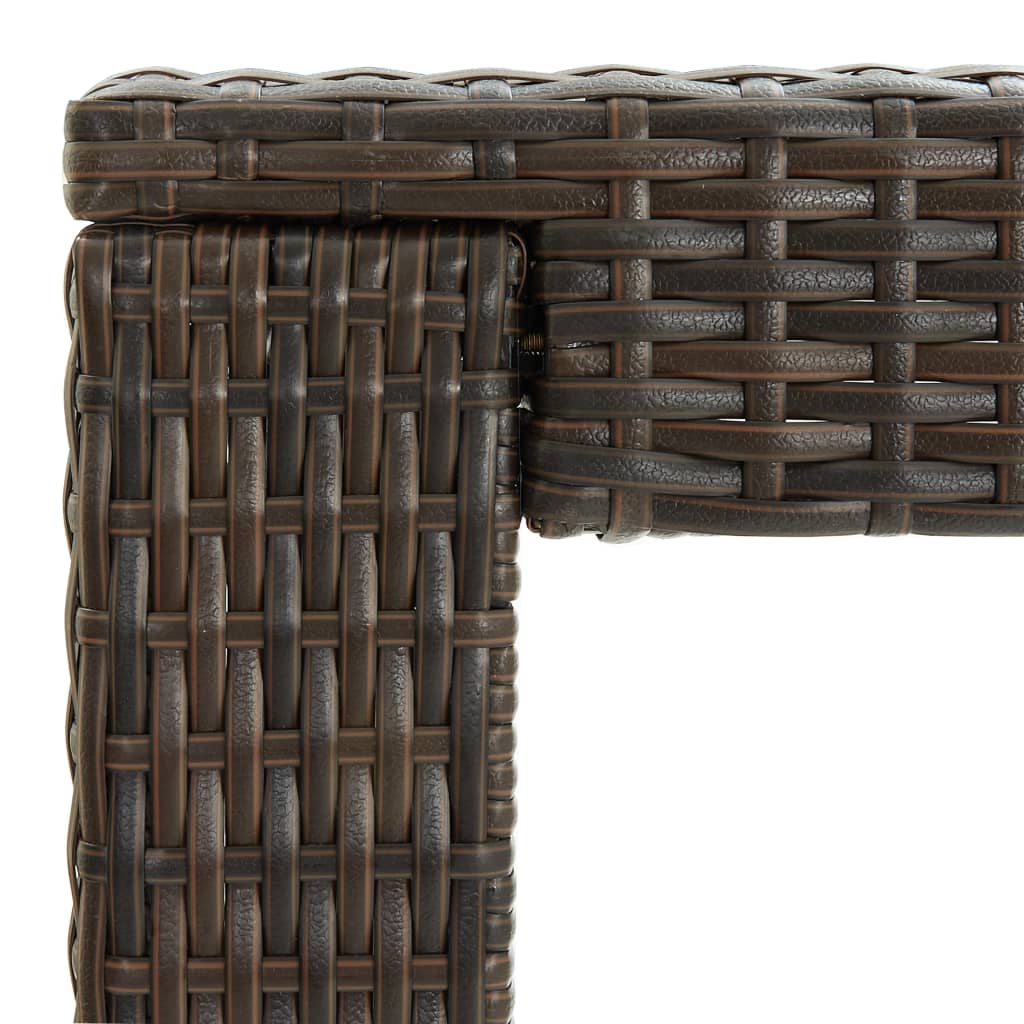 Ensemble De Bar De Jardin 9 Pcs Coussins Résine Tressée Marron