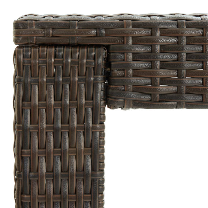 Ensemble De Bar De Jardin 9 Pcs Coussins Résine Tressée Marron