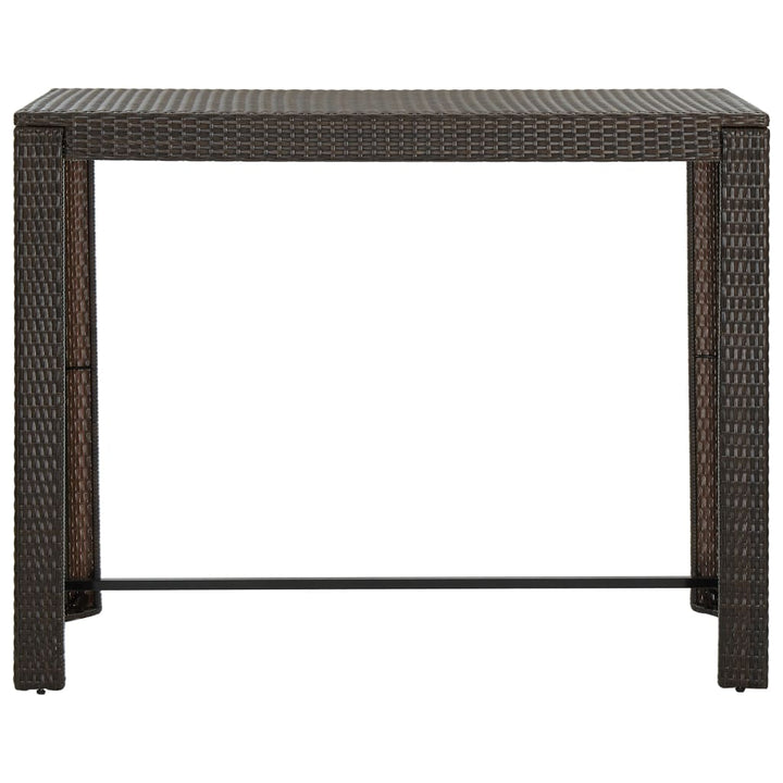 Ensemble De Bar De Jardin 9 Pcs Coussins Résine Tressée Marron