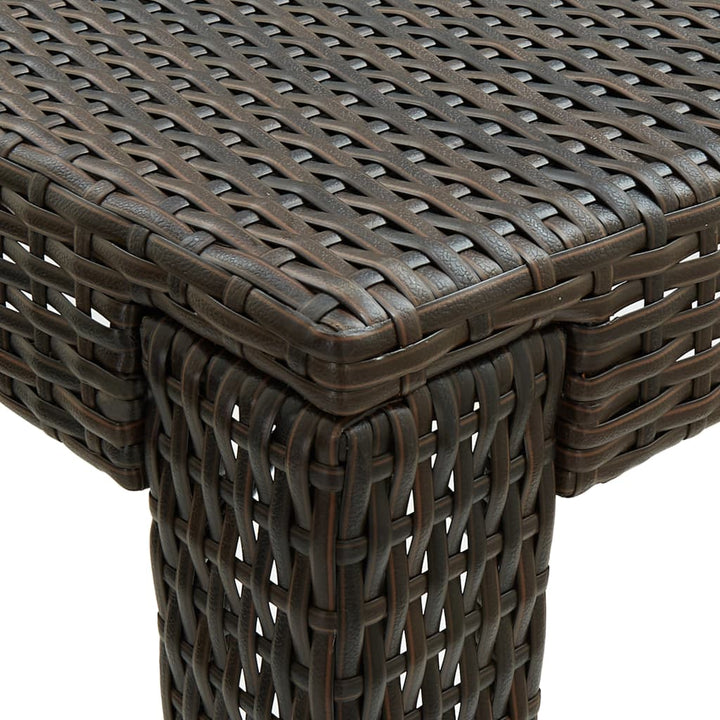 Ensemble De Bar De Jardin 9 Pcs Coussins Résine Tressée Marron