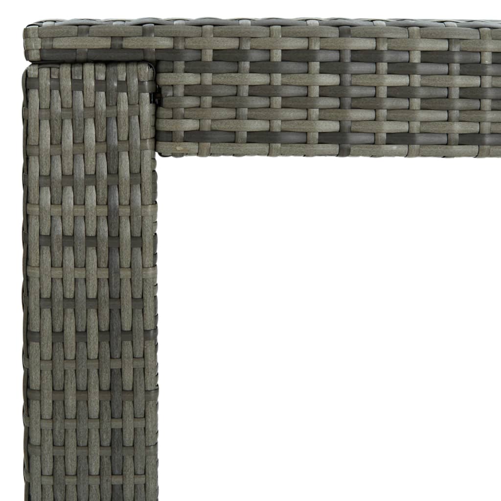 Ensemble De Bar De Jardin 9 Pcs Et Coussins Résine Tressée Gris