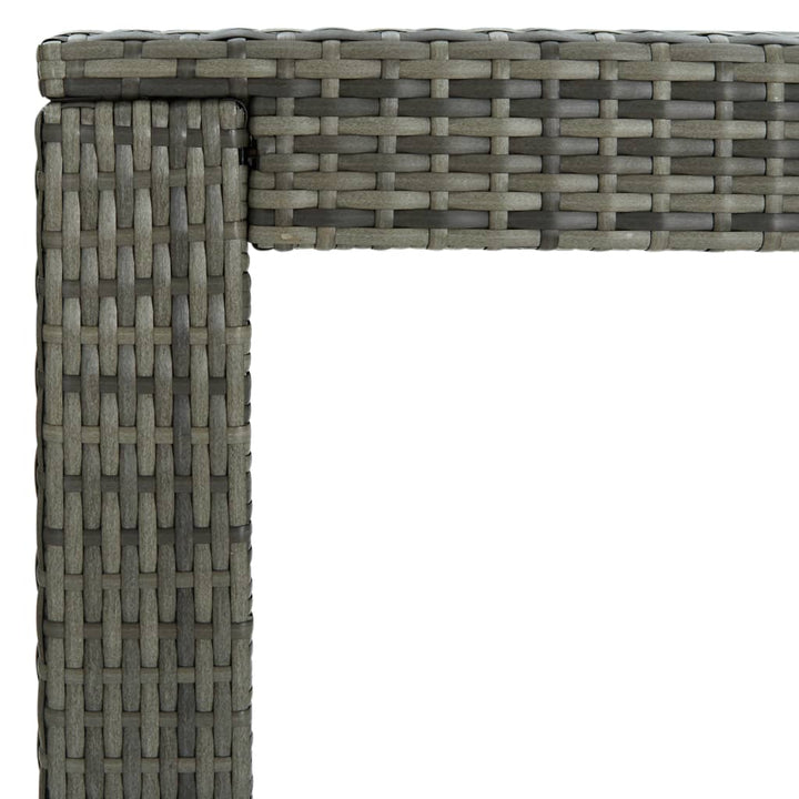 Ensemble De Bar De Jardin 9 Pcs Et Coussins Résine Tressée Gris