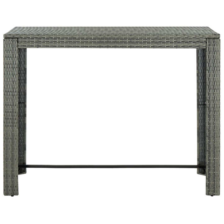 Ensemble De Bar De Jardin 9 Pcs Et Coussins Résine Tressée Gris