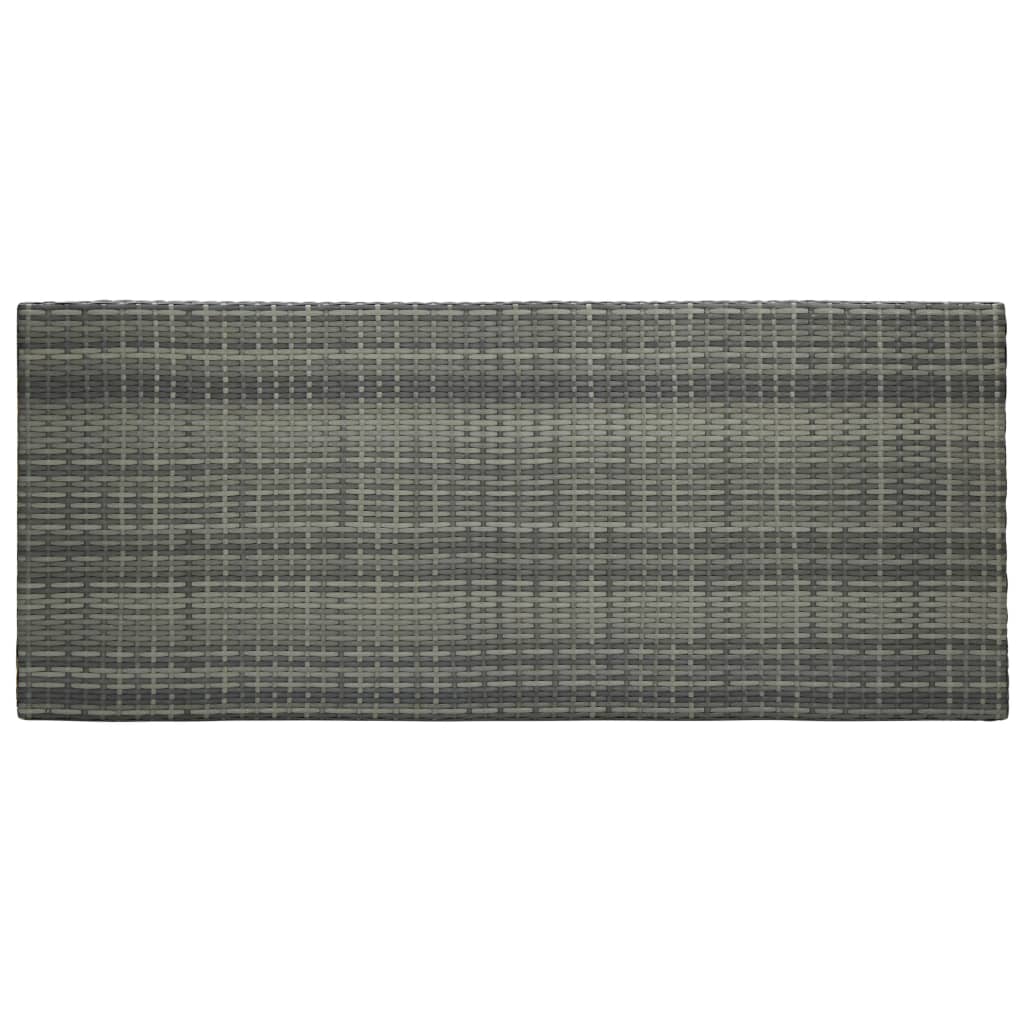 Ensemble De Bar De Jardin 9 Pcs Et Coussins Résine Tressée Gris