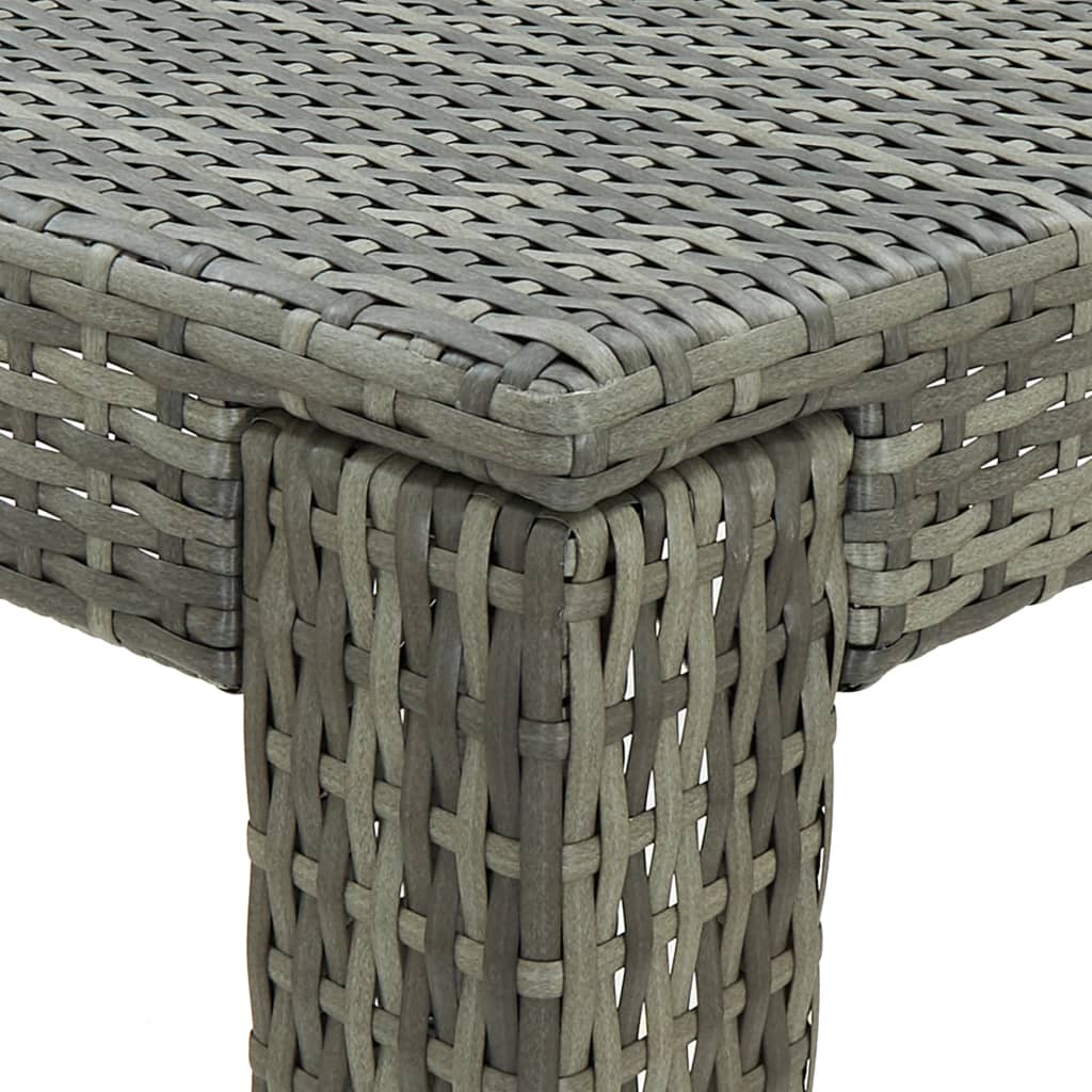 Ensemble De Bar De Jardin 3 Pcs Et Coussins Résine Tressée