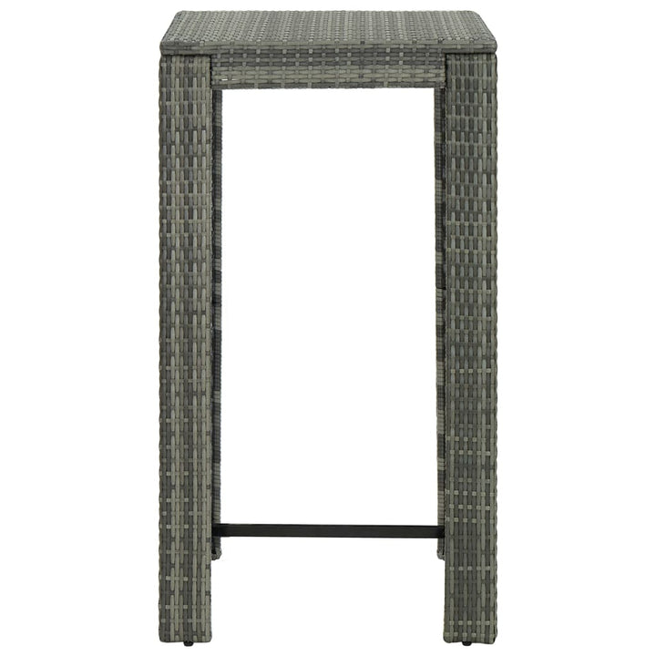 Ensemble De Bar De Jardin 3 Pcs Et Coussins Résine Tressée