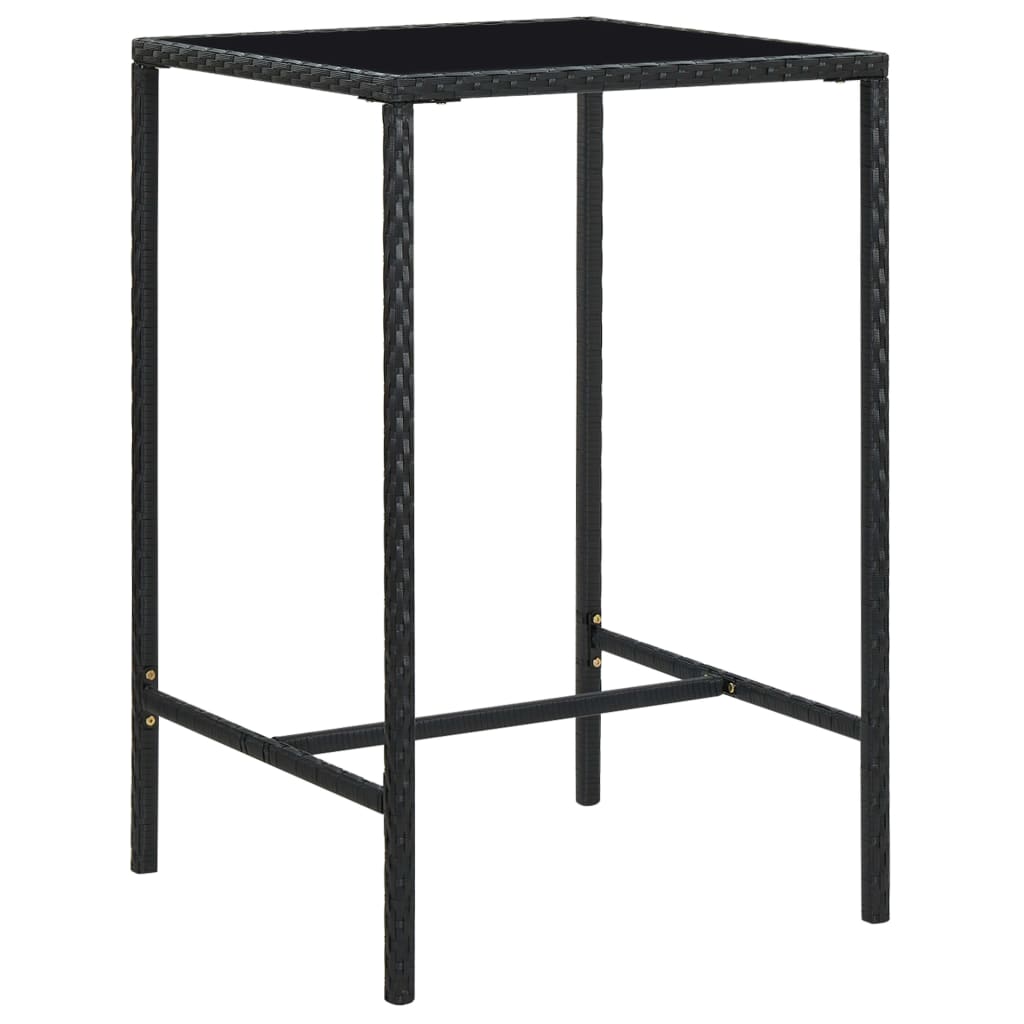 Ensemble De Bar De Jardin 3 Pcs Et Coussins Résine Tressée