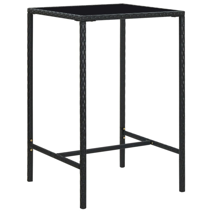 Ensemble De Bar De Jardin 3 Pcs Et Coussins Résine Tressée