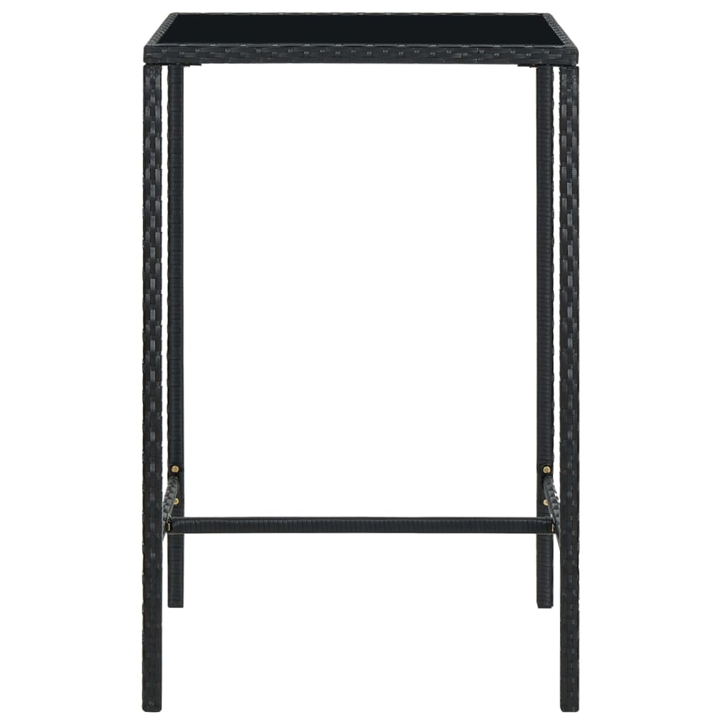 Ensemble De Bar De Jardin 3 Pcs Et Coussins Résine Tressée