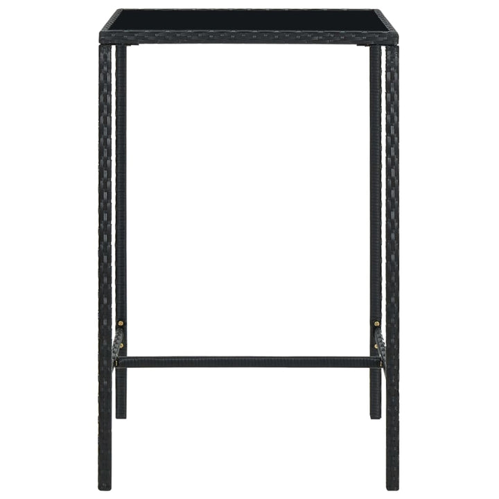 Ensemble De Bar De Jardin 3 Pcs Et Coussins Résine Tressée