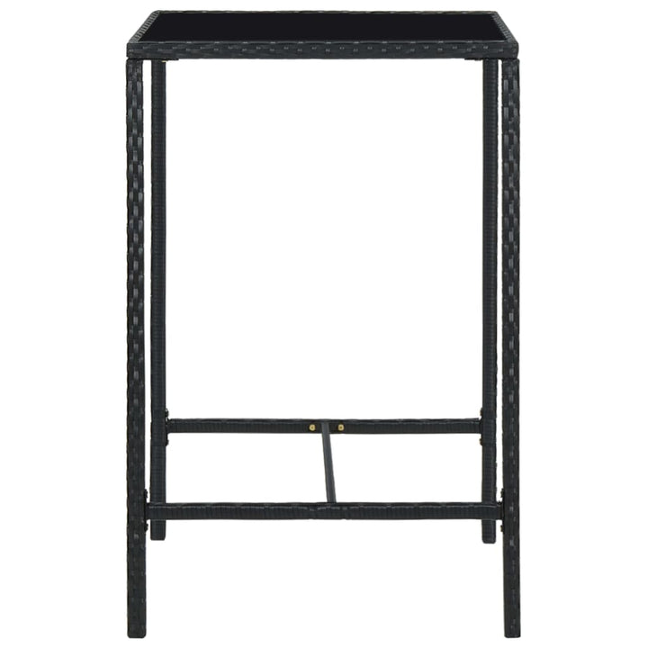 Ensemble De Bar De Jardin 3 Pcs Et Coussins Résine Tressée