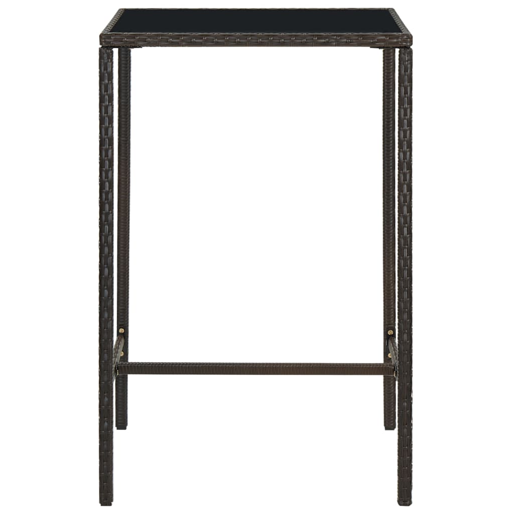 Ensemble De Bar De Jardin 5 Pcs Coussins Résine Tressée