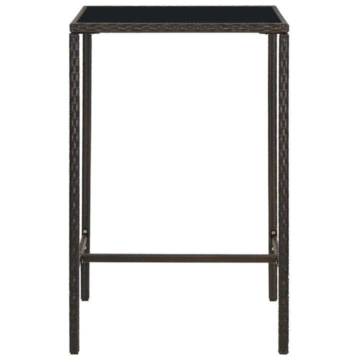 Ensemble De Bar De Jardin 5 Pcs Coussins Résine Tressée
