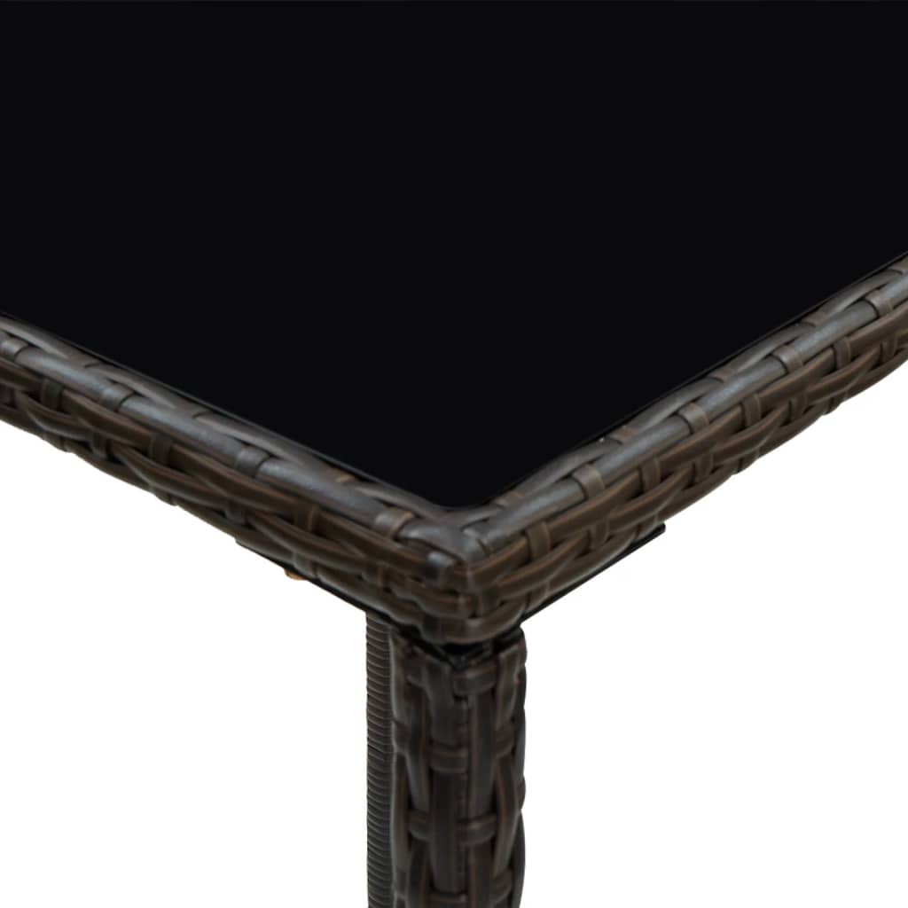 Ensemble De Bar De Jardin 5 Pcs Coussins Résine Tressée