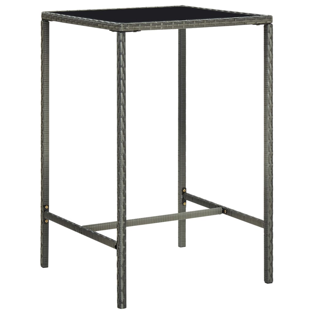 Ensemble De Bar De Jardin 5 Pcs Et Coussins Résine Tressée