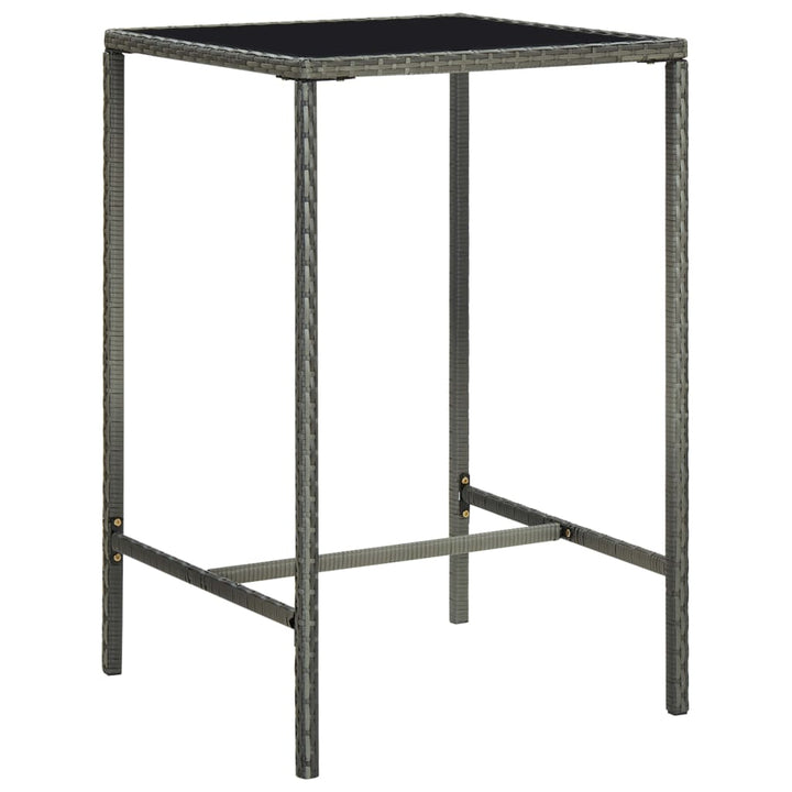 Ensemble De Bar De Jardin 5 Pcs Et Coussins Résine Tressée