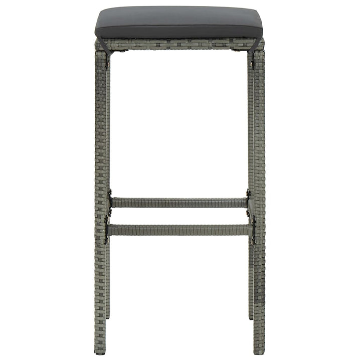 Ensemble De Bar De Jardin 5 Pcs Et Coussins Résine Tressée