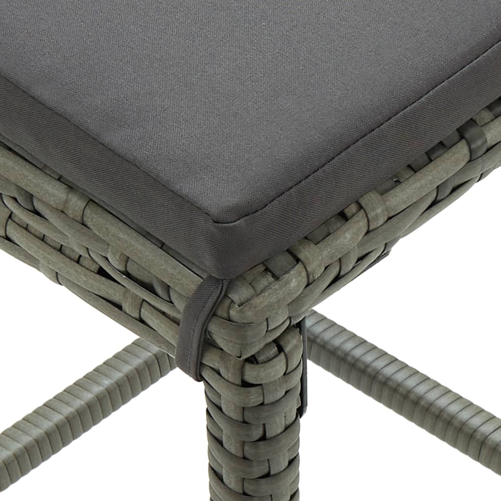 Ensemble De Bar De Jardin 5 Pcs Et Coussins Résine Tressée