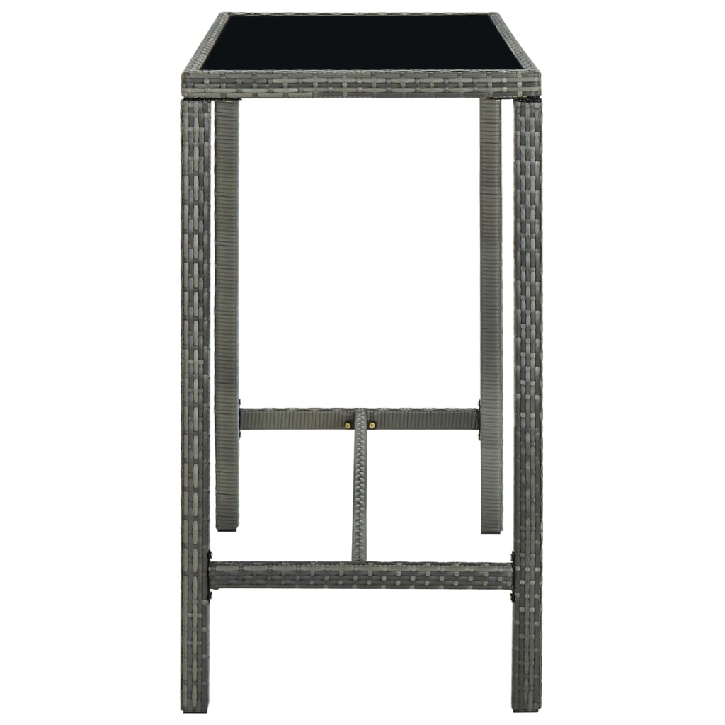 Ensemble De Bar De Jardin 7 Pcs Et Coussins Résine Tressée