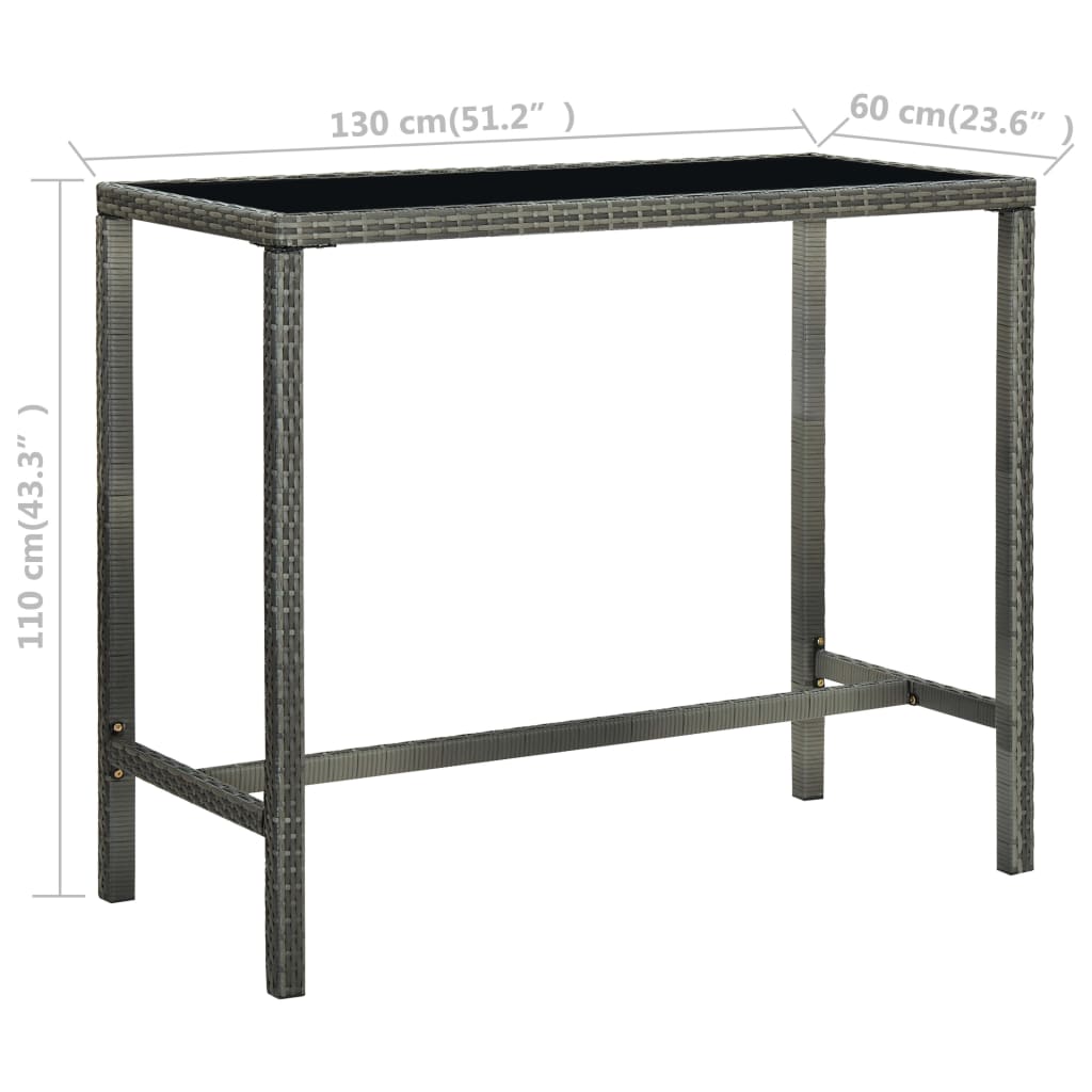 Ensemble De Bar De Jardin 7 Pcs Et Coussins Résine Tressée