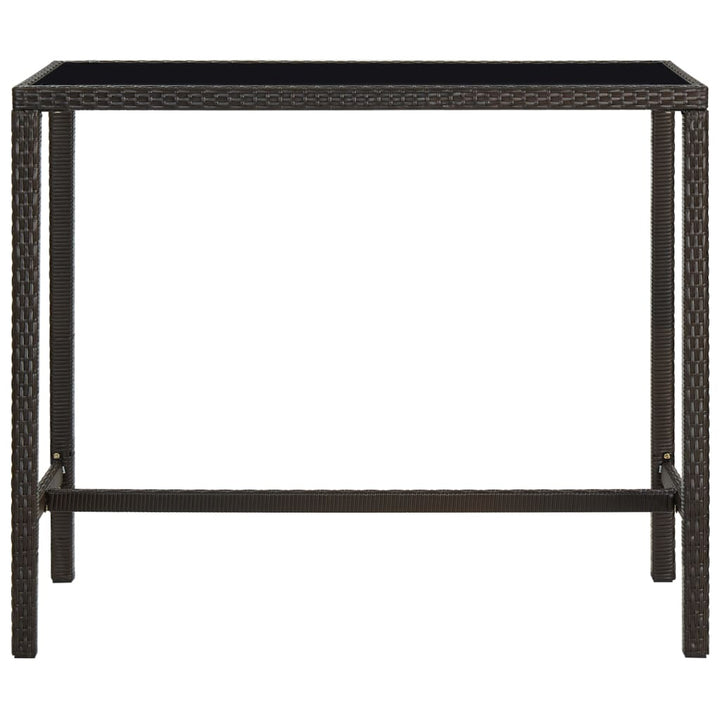 Ensemble De Bar De Jardin 9 Pcs Coussins Résine Tressée