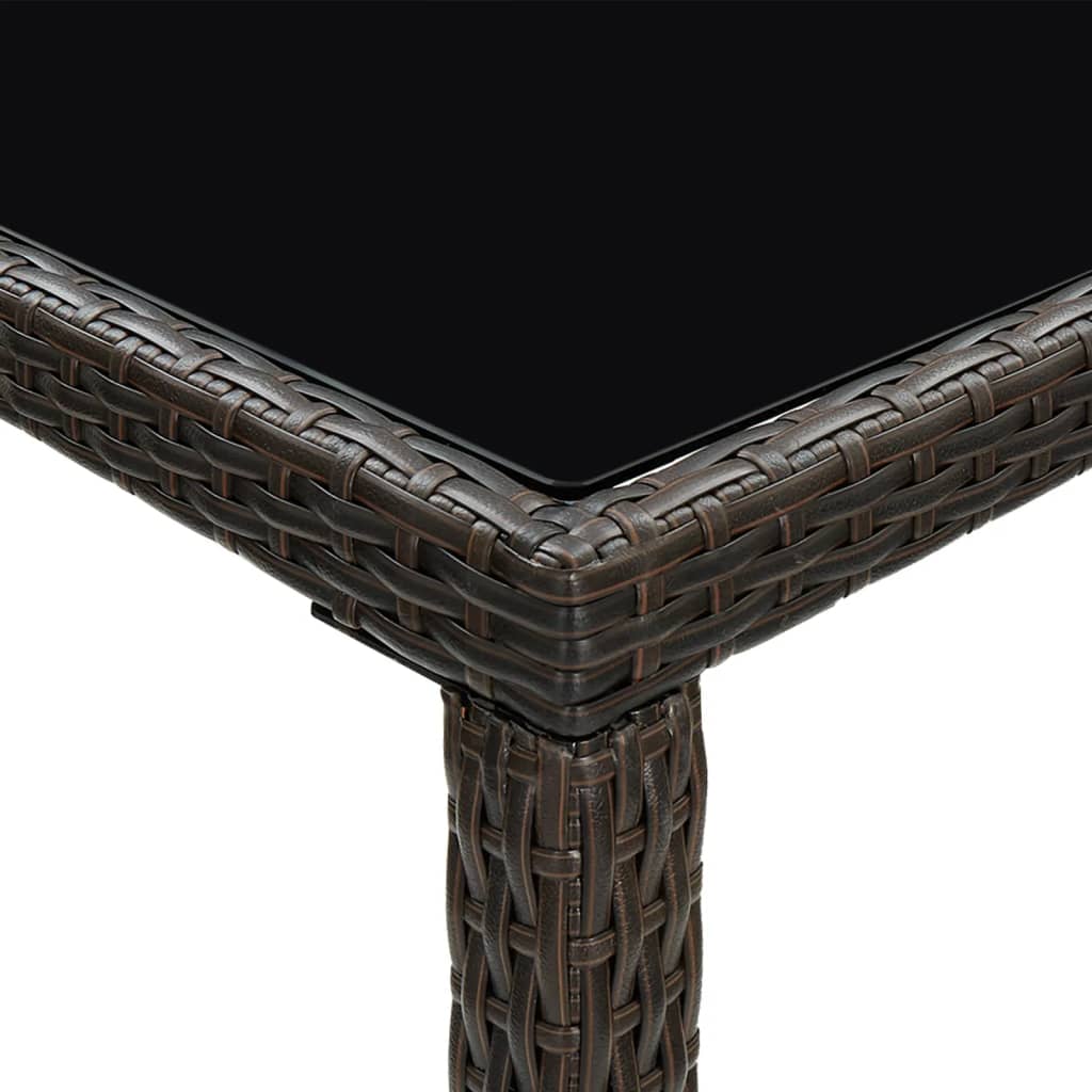 Ensemble De Bar De Jardin 9 Pcs Coussins Résine Tressée