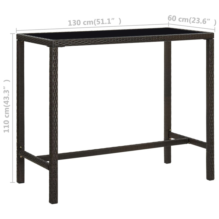 Ensemble De Bar De Jardin 9 Pcs Coussins Résine Tressée
