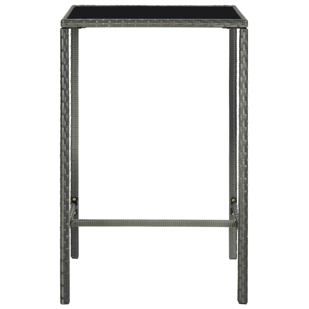 Ensemble De Bar De Jardin 3 Pcs Et Coussins Résine Tressée