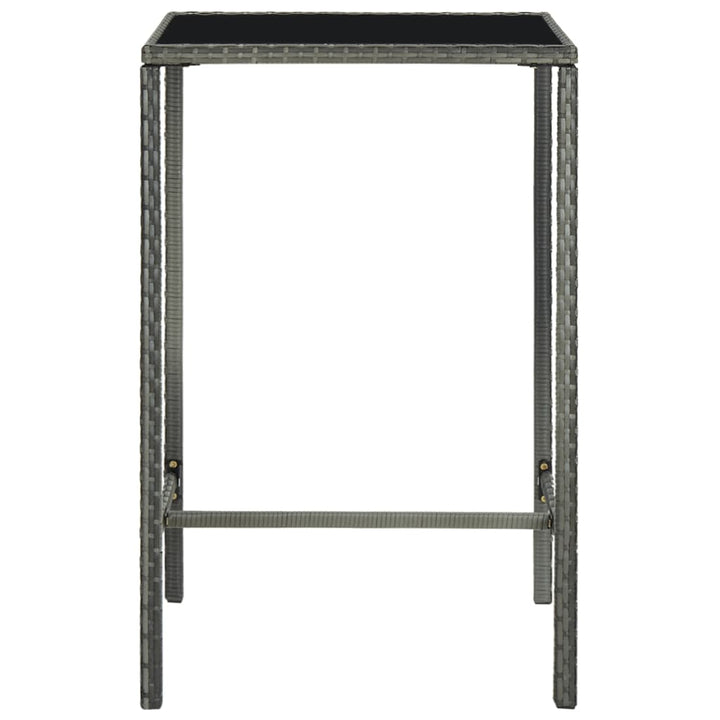 Ensemble De Bar De Jardin 3 Pcs Et Coussins Résine Tressée