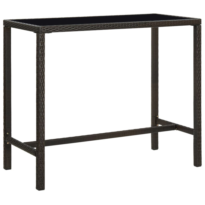 Ensemble De Bar De Jardin 5 Pcs Résine Tressée