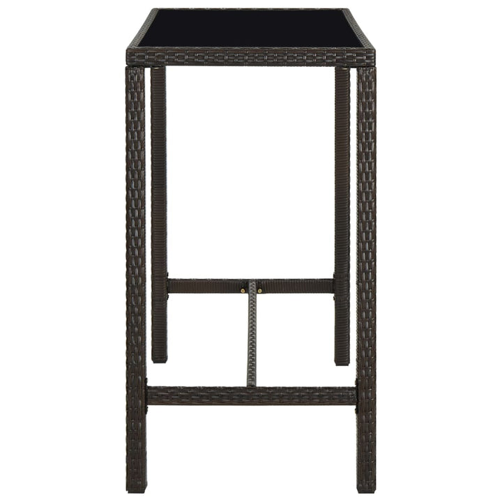 Ensemble De Bar De Jardin 5 Pcs Résine Tressée