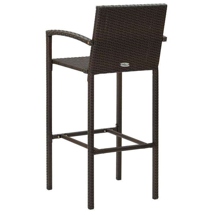Ensemble De Bar De Jardin 5 Pcs Résine Tressée