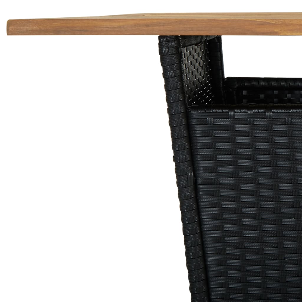 Ensemble De Bar De Jardin 5 Pcs Et Coussins Résine Tressée