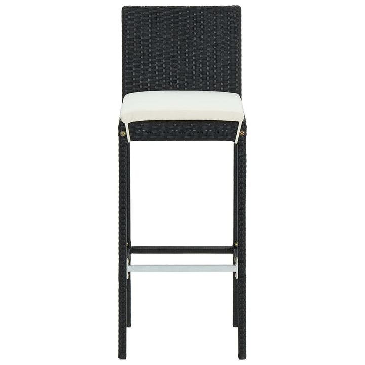 Ensemble De Bar De Jardin 5 Pcs Et Coussins Résine Tressée