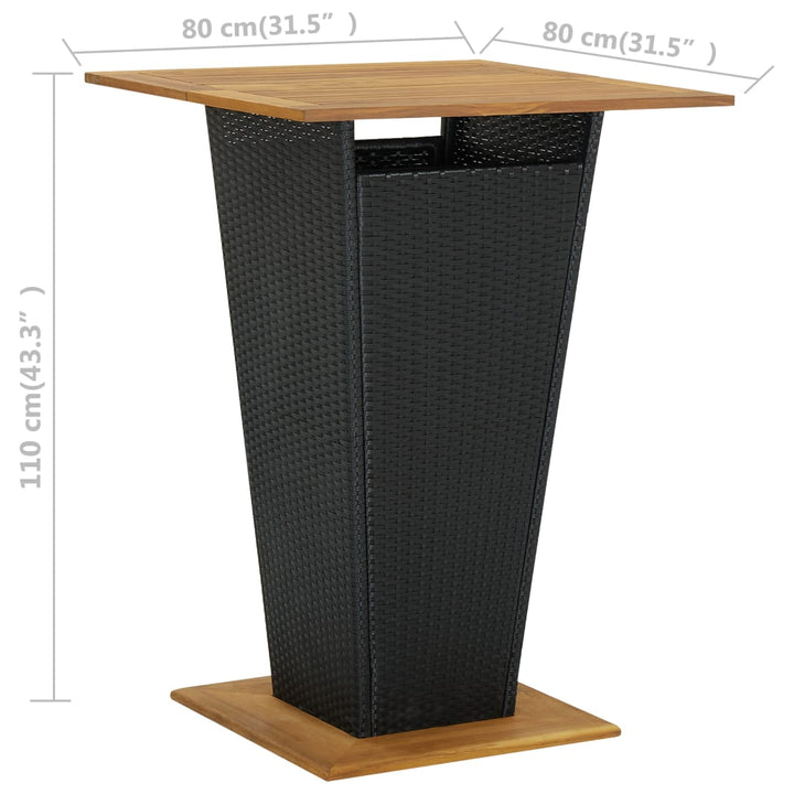 Ensemble De Bar De Jardin 5 Pcs Et Coussins Résine Tressée