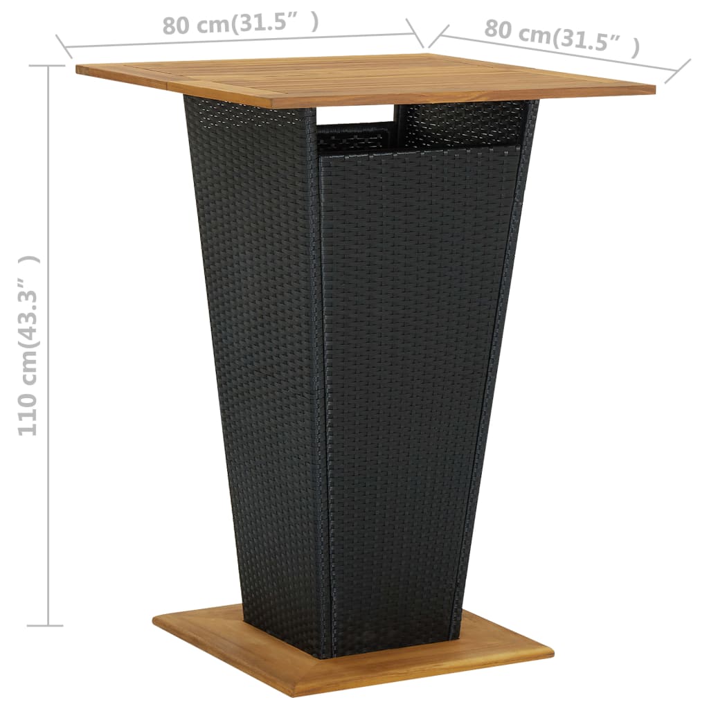 Ensemble De Bar De Jardin 5 Pcs