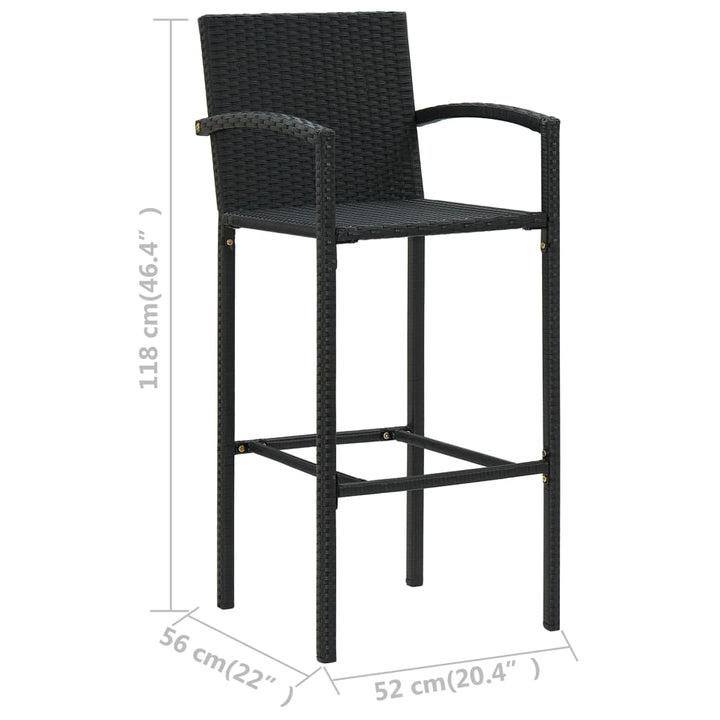 Ensemble De Bar De Jardin 5 Pcs