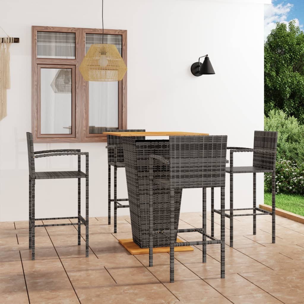 Ensemble De Bar De Jardin 5 Pcs