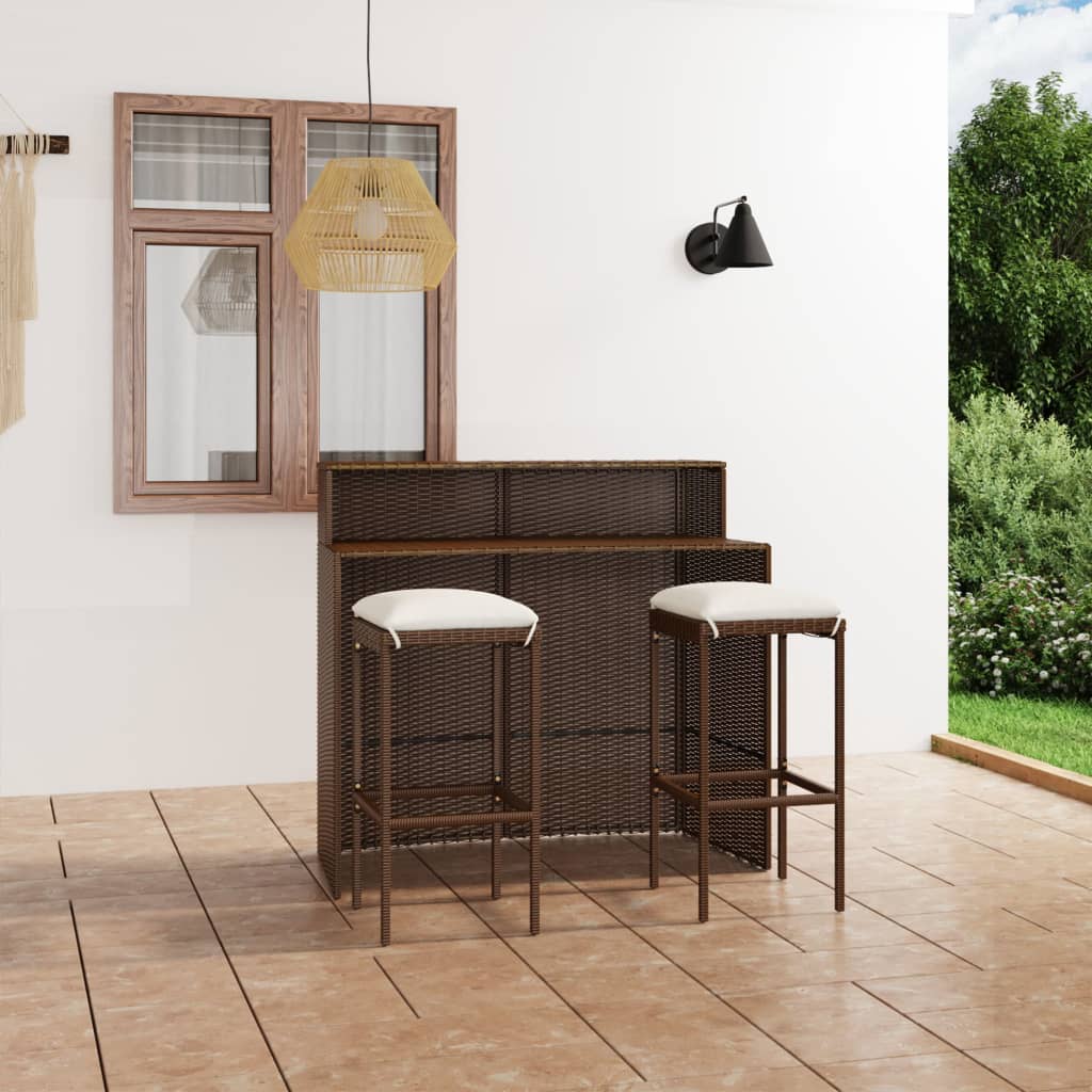 Ensemble De Bar De Jardin Avec Coussins 4 Pcs