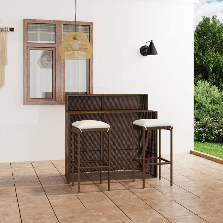 Ensemble De Bar De Jardin Avec Coussins 4 Pcs