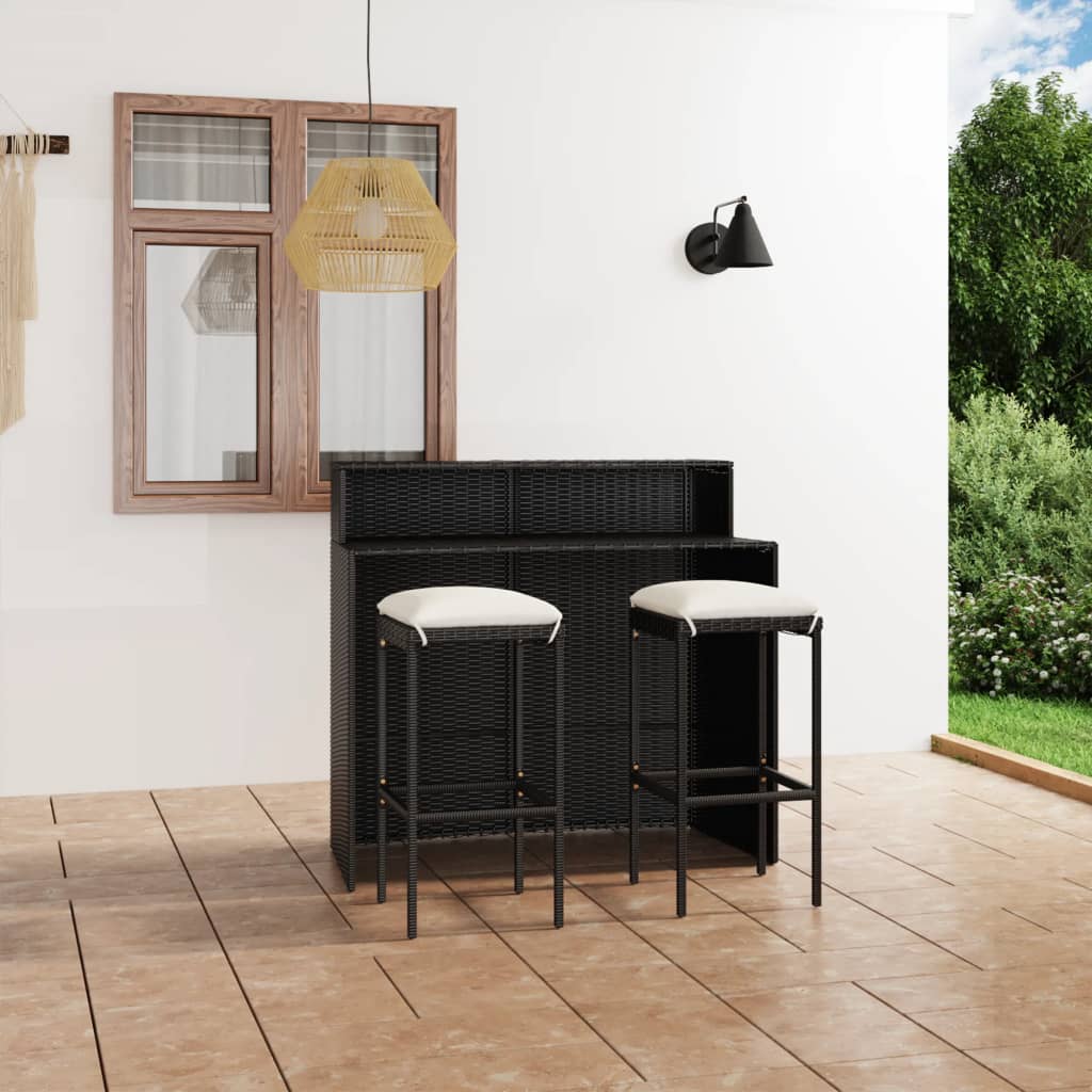 Ensemble De Bar De Jardin Avec Coussins 4 Pcs