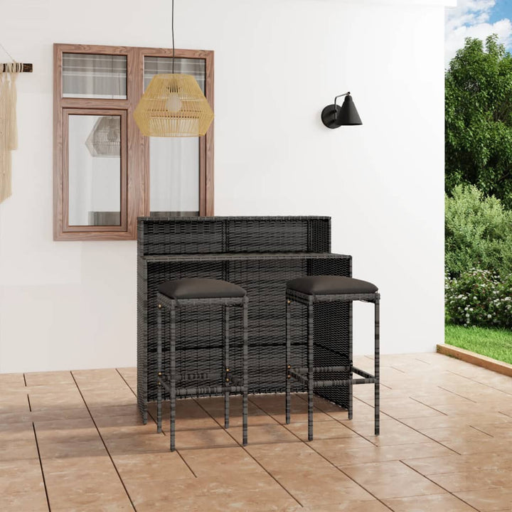 Ensemble De Bar De Jardin Avec Coussins 4 Pcs