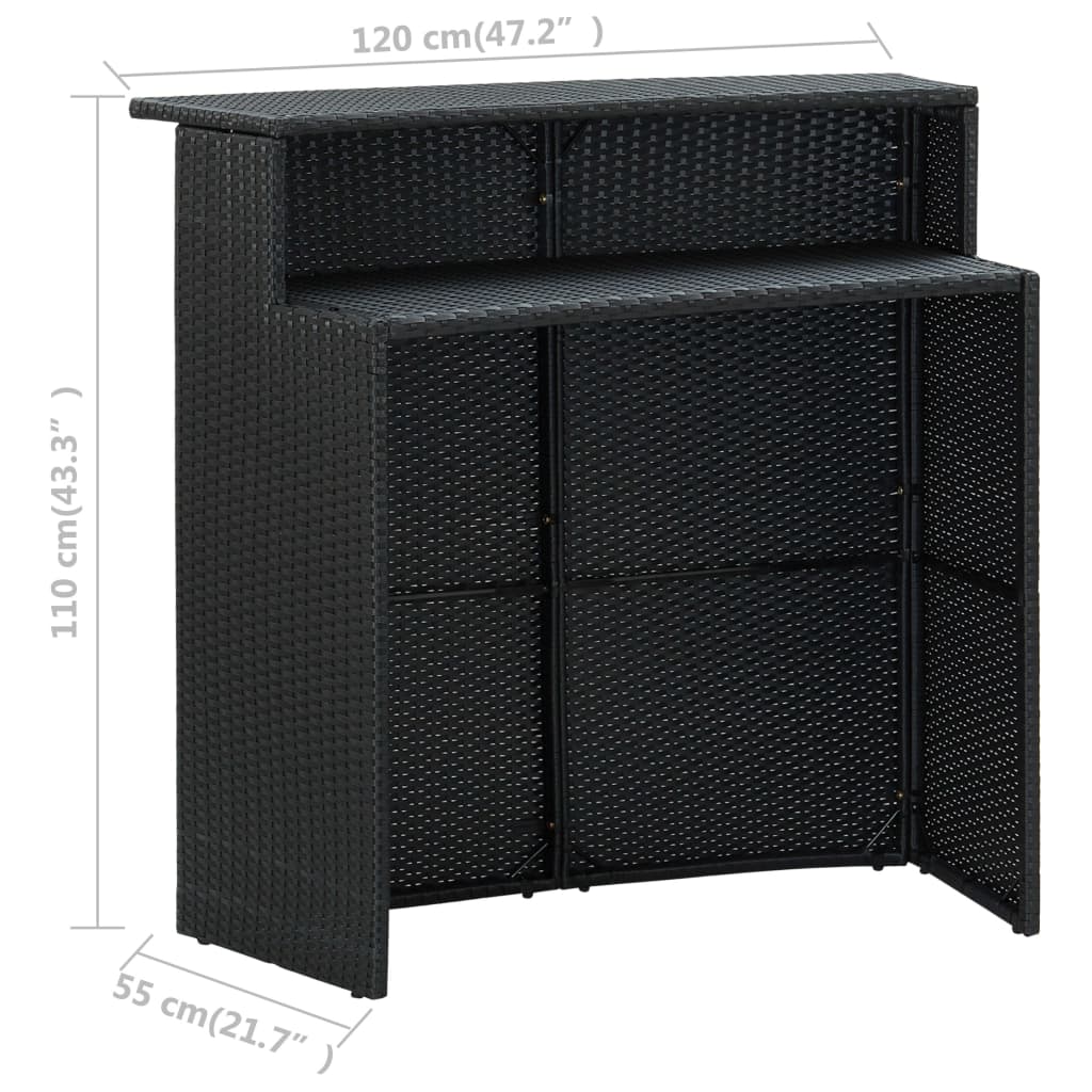 Ensemble De Bar De Jardin Avec Coussins 4 Pcs